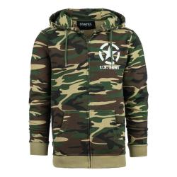 Sweat &agrave; capuche avec zip Allied Star U.S. Army
