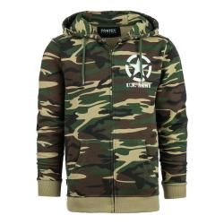 Sweat &agrave; capuche avec zip Allied Star U.S. Army