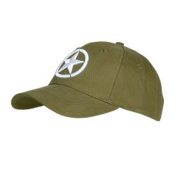 Casquette Baseball Etoile Alli&eacute;e WWII Vert