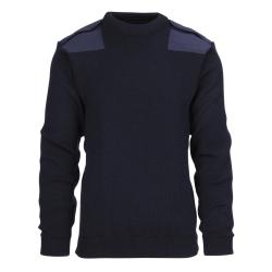 Pull OTAN en laine fine Marine