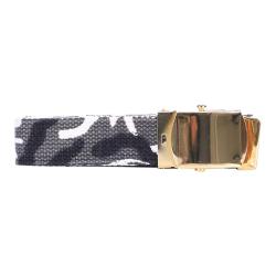 Ceinture toile 30mm avec boucle dor&eacute;e Camouflage Urban