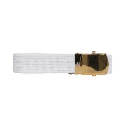 Ceinture toile 30mm avec boucle dor&eacute;e Blanc