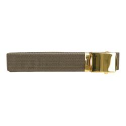 Ceinture toile 30mm avec boucle dor&eacute;e Sable