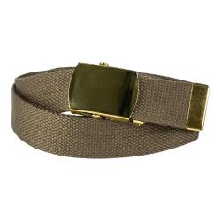 Ceinture toile 30mm avec boucle dor&eacute;e Sable