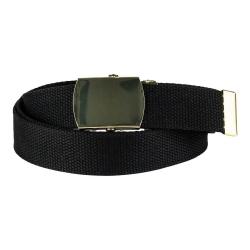 Ceinture toile 30mm avec boucle dor&eacute;e Noir
