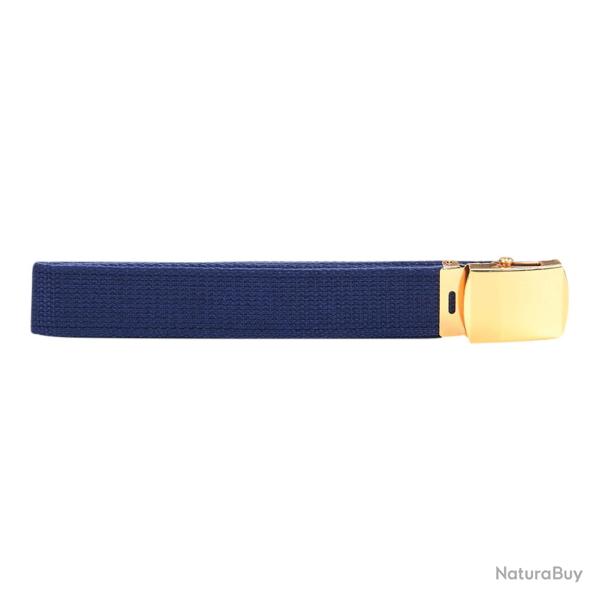 Ceinture toile 30mm avec boucle dor�e Bleu