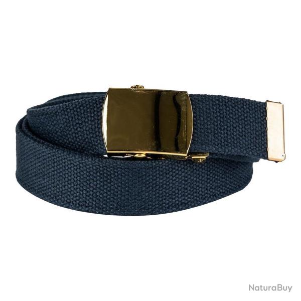 Ceinture toile 30mm avec boucle dor�e Bleu