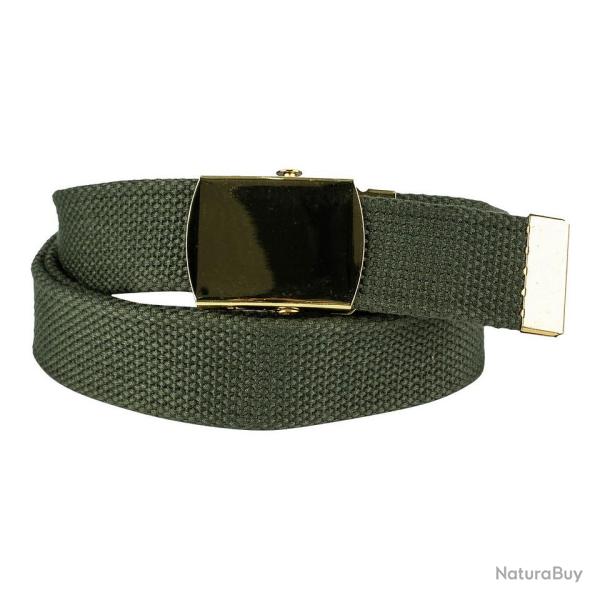 Ceinture toile 30mm avec boucle dor�e Vert
