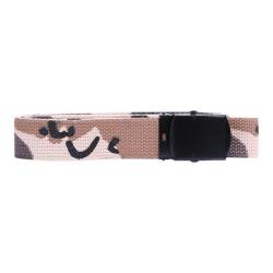Ceinture toile 30mm avec boucle noire Camouflage D&eacute;sert 6clr