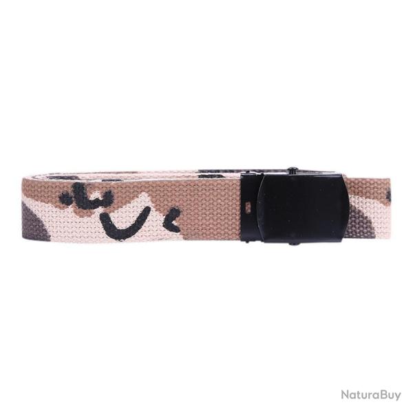 Ceinture toile 30mm avec boucle noire Camouflage D�sert 6clr