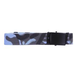 Ceinture toile 30mm avec boucle noire Camouflage Bleu ciel
