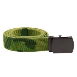 Ceinture toile 30mm avec boucle noire Camouflage Woodland