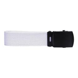 Ceinture toile 30mm avec boucle noire Blanc