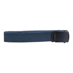 Ceinture toile 30mm avec boucle noire Bleu