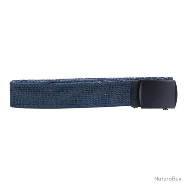 Ceinture toile 30mm avec boucle noire Bleu
