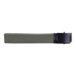 Ceinture toile 30mm avec boucle noire Vert