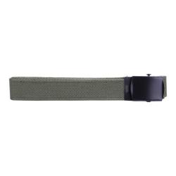 Ceinture toile 30mm avec boucle noire Vert
