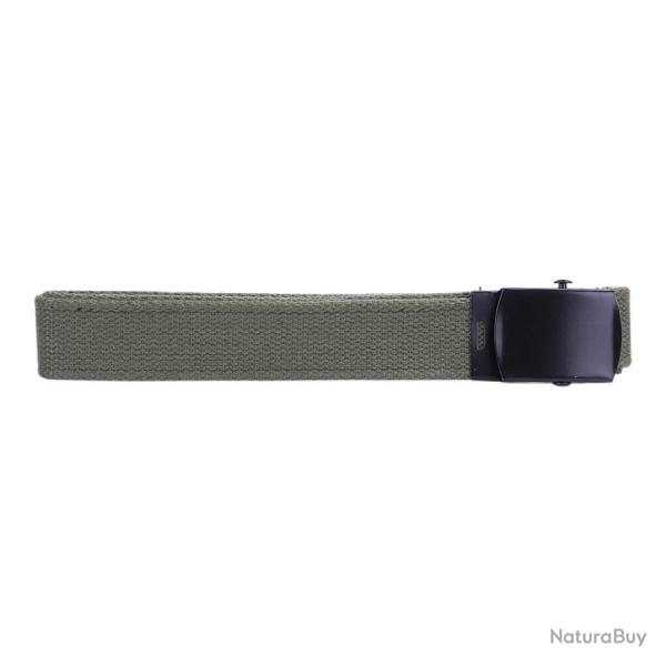 Ceinture toile 30mm avec boucle noire Vert