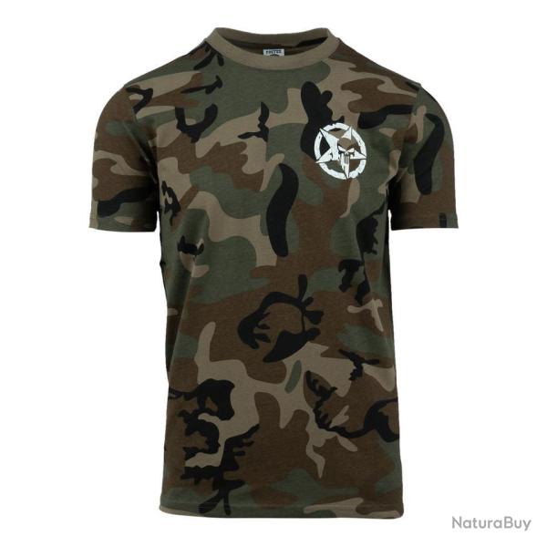 Tee shirt camouflage Allied Star punisher