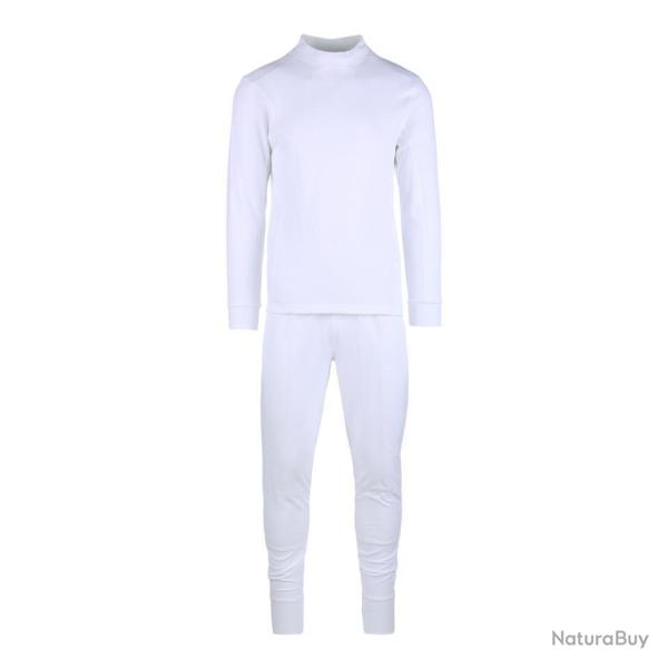 Set thermique tee shirt & pantalon Blanc, 2XL-3XL