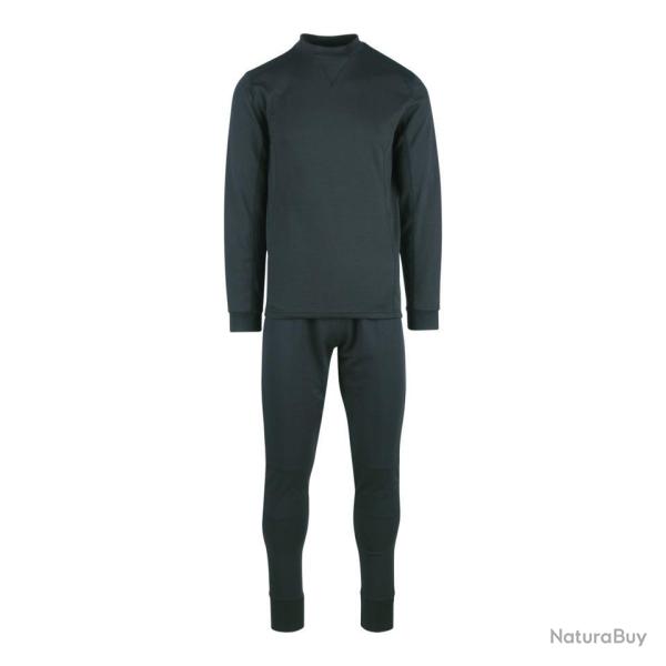 Set thermique tee shirt & pantalon Noir, 2XL-3XL