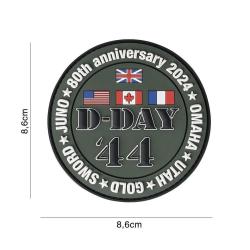 Patch 3D PVC D-Day 80 drapeaux alli&eacute;s #2