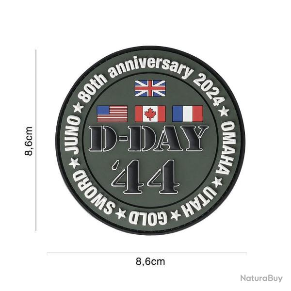 Patch 3D PVC D-Day 80 drapeaux alli�s #2