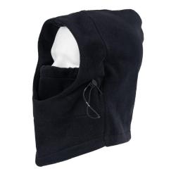 Cagoule polaire grand froid ajustable Noir