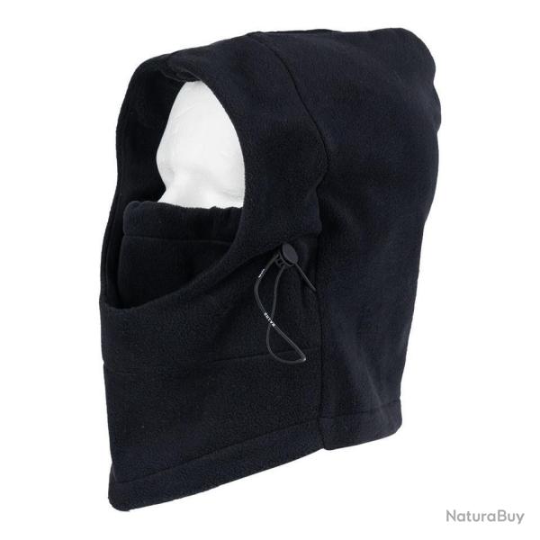 Cagoule polaire grand froid ajustable Noir