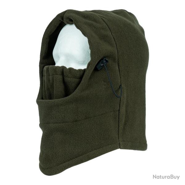Cagoule polaire grand froid ajustable Kaki