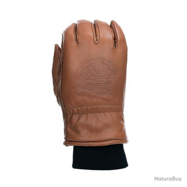 Gants hiver en cuir de vacher fin Marron