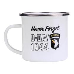 Tasse &eacute;maill&eacute;e D-Day 1944 Blanc