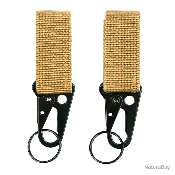 Pack de 2 Mousquetons avec Porte-Cl�s Coyote