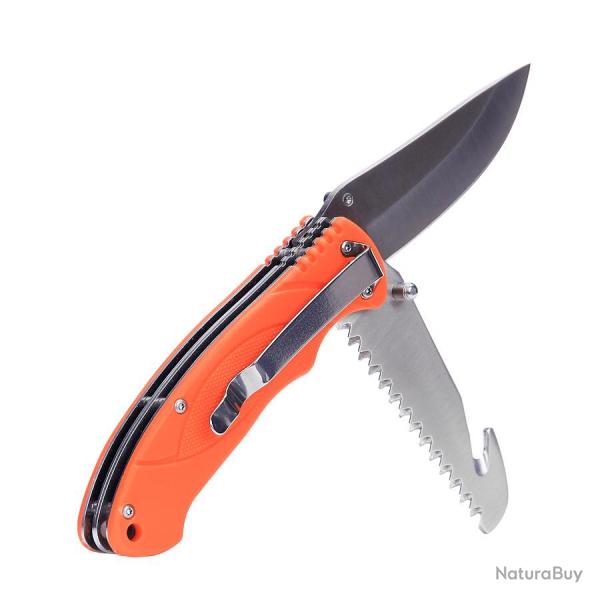 Couteau pliant Bushcraft Orange