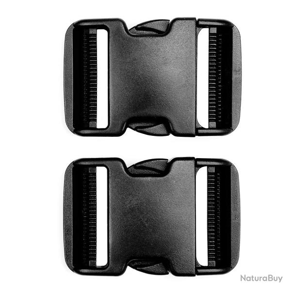 Boucles de rechange tactiques 50mm - set de 2 Noir