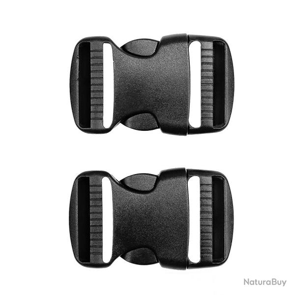 Boucles de rechange tactiques 38mm - set de 2 Noir