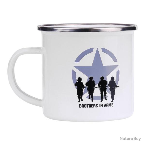 Tasse �maill�e Brothers in Arms Blanc