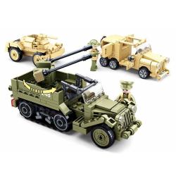 Pack Battle WWII avec avions, v&eacute;hicules & accessoires - jeu de briques