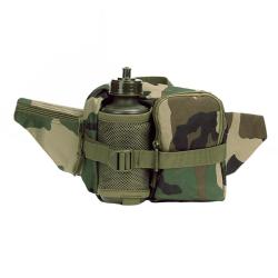 Sac de taille (ou banane) avec gourde Camouflage Woodland