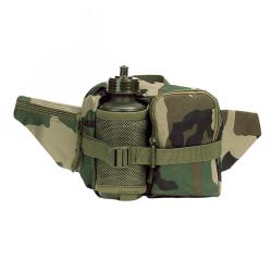 Sac de taille (ou banane) avec gourde Camouflage Woodland