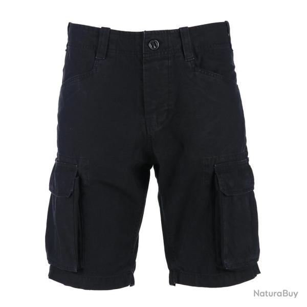 Short cargo d�lav� � la pierre Noir