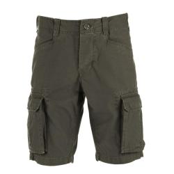 Short cargo d&eacute;lav&eacute; &agrave; la pierre Kaki