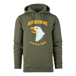 Sweat &agrave; capuche 101st Airborne Eagle Kaki