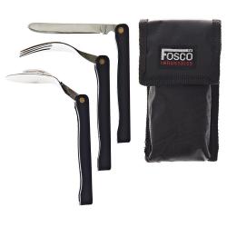 Kit de couverts pliables (3 pi&egrave;ces) Noir