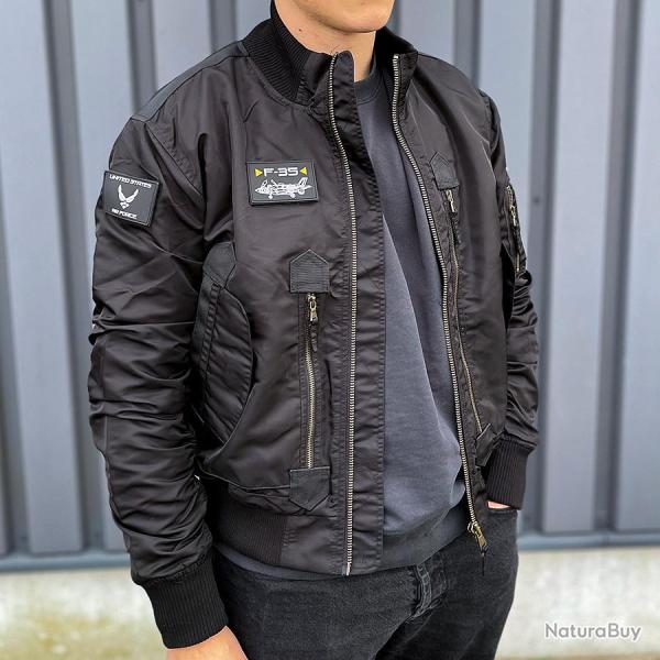 Blouson de vol Aviateur F35 Noir