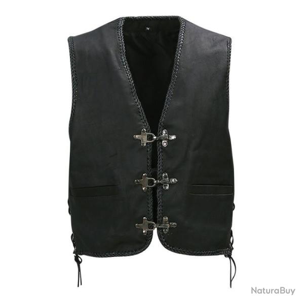 Gilet cuir biker X-treme L
