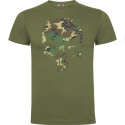 Tee shirt Punisher woodland Kaki