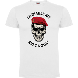 Tee shirt le diable rit avec nous Colo Blanc, 2XL