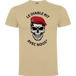 Tee shirt le diable rit avec nous Colo Beige, S