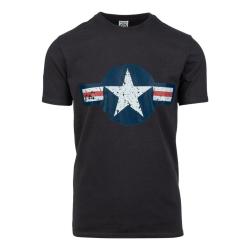 Tee shirt Allied Star USAF WWII Gris fonc&eacute;
